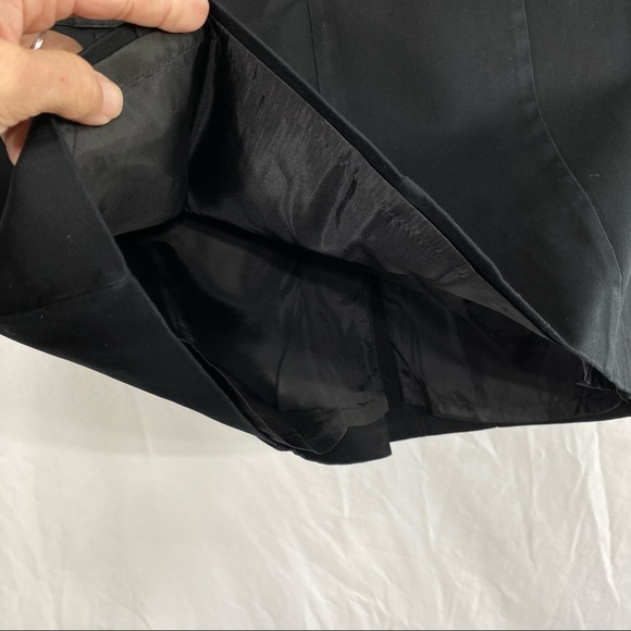 Dana Buchman Tea Length Rivet Pocket Front Black Skirt - Picture 3 of 9